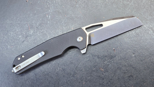 Kubey 10-8 Folding Knife Black G10 Handle 14C28N