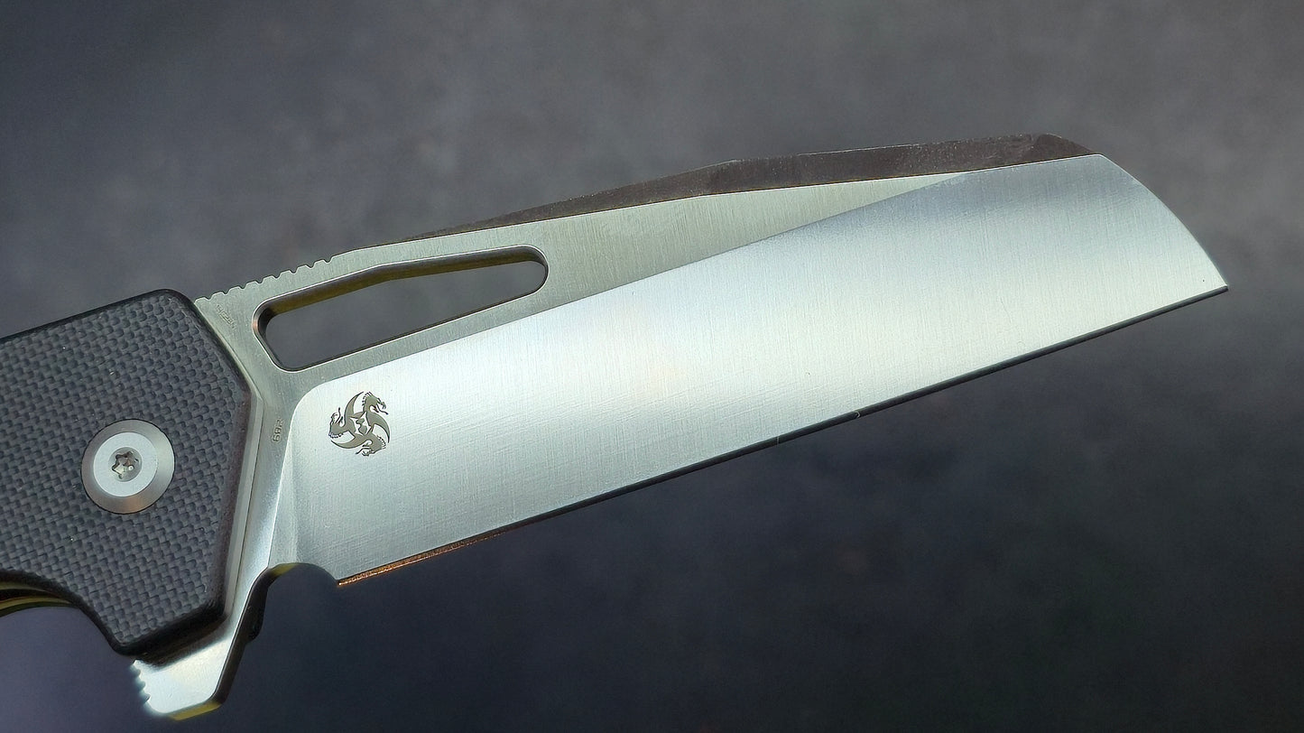 Kubey 10-8 Folding Knife Black G10 Handle 14C28N