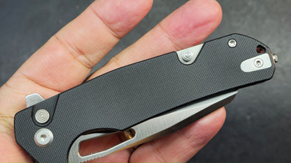 Kubey 10-8 Folding Knife Black G10 Handle 14C28N