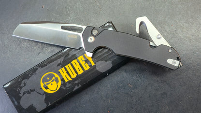Kubey 10-8 Folding Knife Black G10 Handle 14C28N