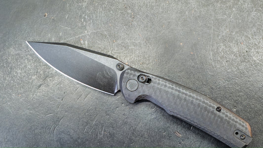 Trivisa Hornet-CG Axis Lock Carbon Fiber style G10 3.34" 14C28N Blade