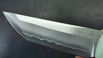 North Mountain Kickstop Chop Black / Jade / Snake G10 Handle SLD-Magic Tanto