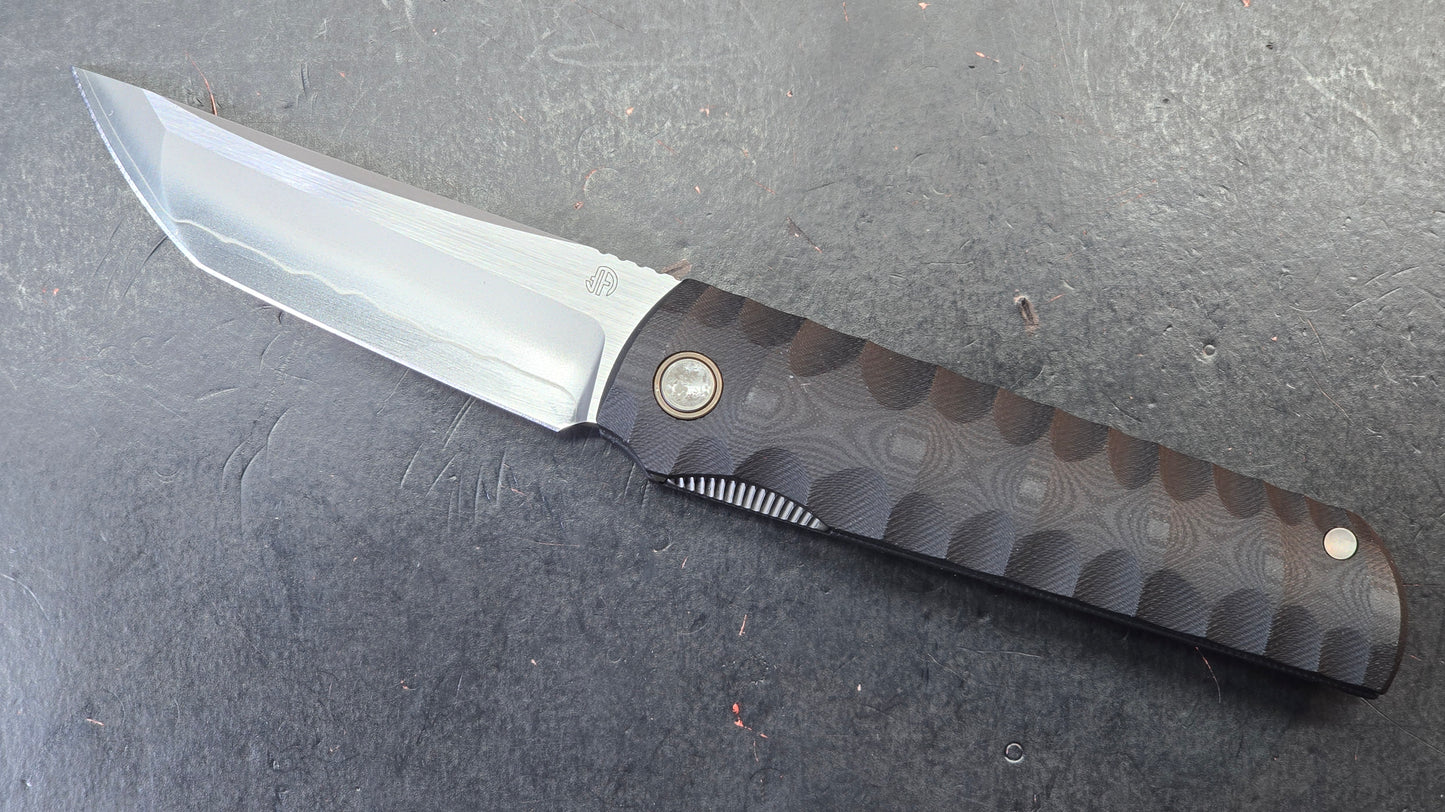 North Mountain Kickstop Chop Black / Jade / Snake G10 Handle SLD-Magic Tanto