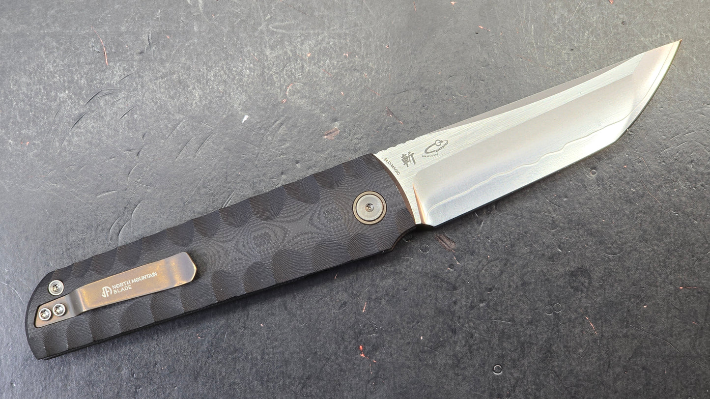 North Mountain Kickstop Chop Black / Jade / Snake G10 Handle SLD-Magic Tanto