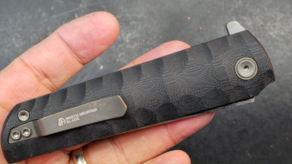 North Mountain Kickstop Chop Black / Jade / Snake G10 Handle SLD-Magic Tanto