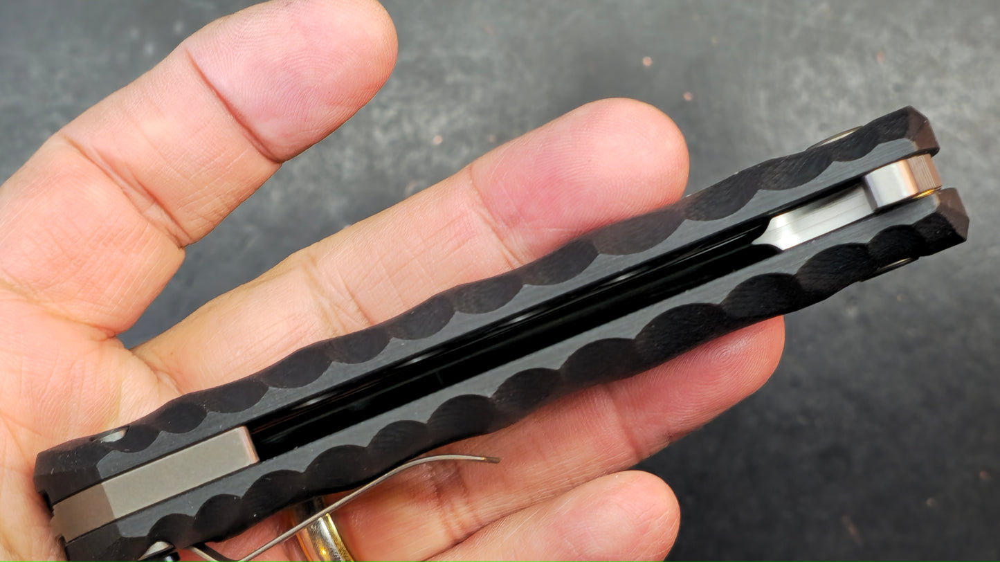 North Mountain Kickstop Chop Black / Jade / Snake G10 Handle SLD-Magic Tanto