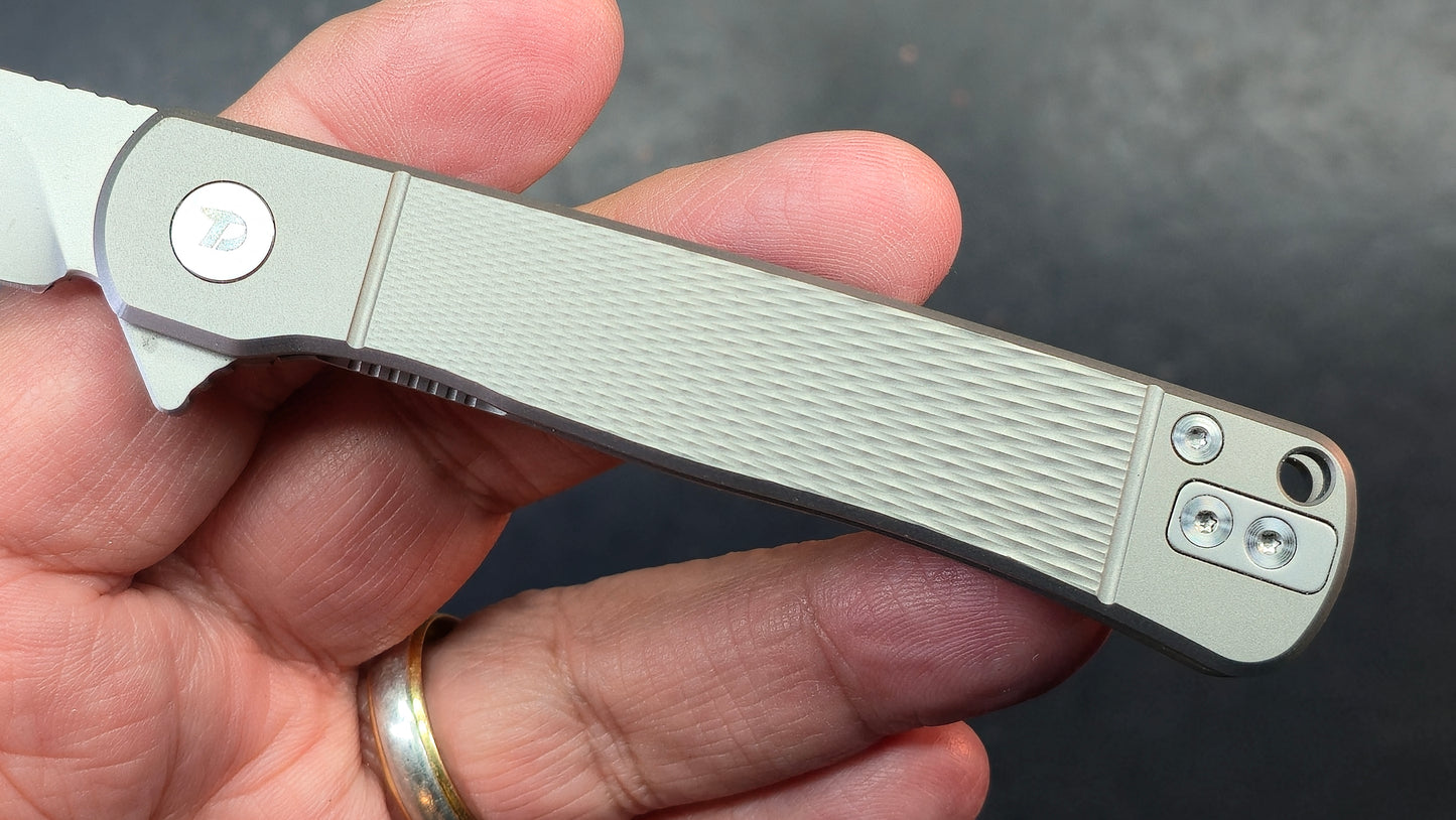 DREAMTECH Folding Pocket Knife Titanium Handle D2 Blade