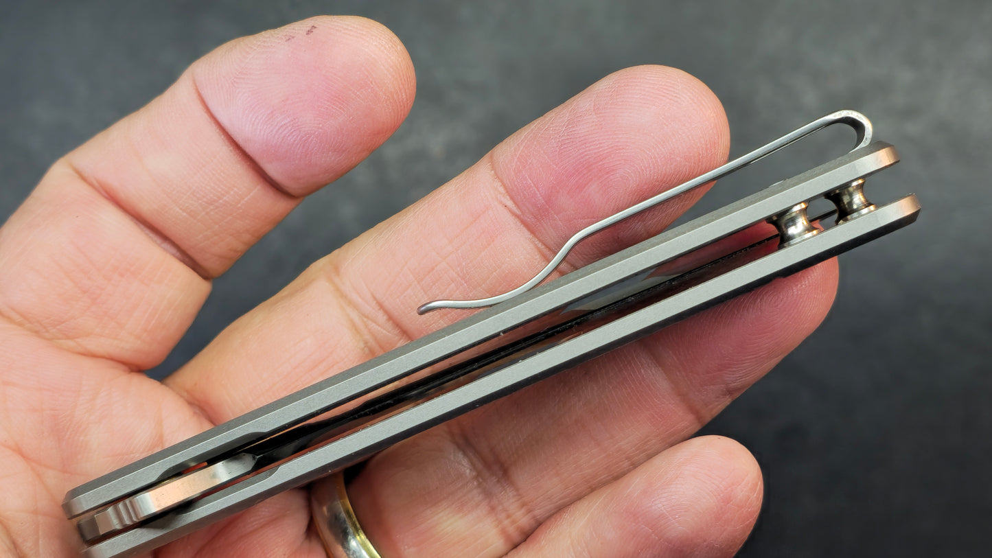 DREAMTECH Folding Pocket Knife Titanium Handle D2 Blade