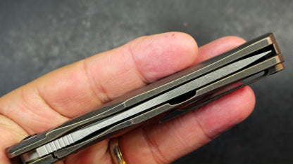 BESTECH THYRA BT2106B Titanium+Carbon Fiber Inlay Handle: 3.56" M390 Blade