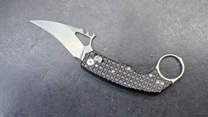 Ameight MK-2 Cross-bar Lock Pikal Knife Black PVD Aluminum Handle 14C28N