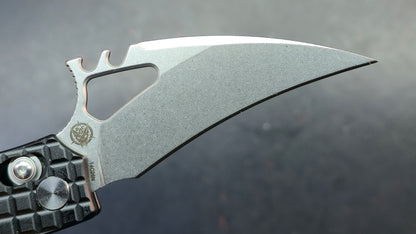 Ameight MK-2 Cross-bar Lock Pikal Knife Black PVD Aluminum Handle 14C28N