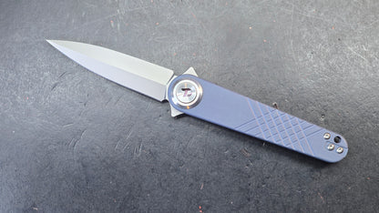 DREAMTECH Knives D4052 Blue/Tan G10 Handle 14C28N Blade