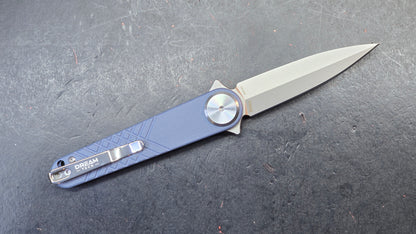 DREAMTECH Knives D4052 Blue/Tan G10 Handle 14C28N Blade