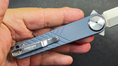 DREAMTECH Knives D4052 Blue/Tan G10 Handle 14C28N Blade