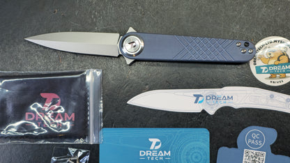 DREAMTECH Knives D4052 Blue/Tan G10 Handle 14C28N Blade