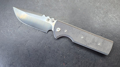 Chaves Blue Label NTAK Folding Knife Black Micarta Handle Elmax Drop Point