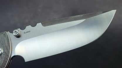 Chaves Blue Label NTAK Folding Knife Black Micarta Handle Elmax Drop Point