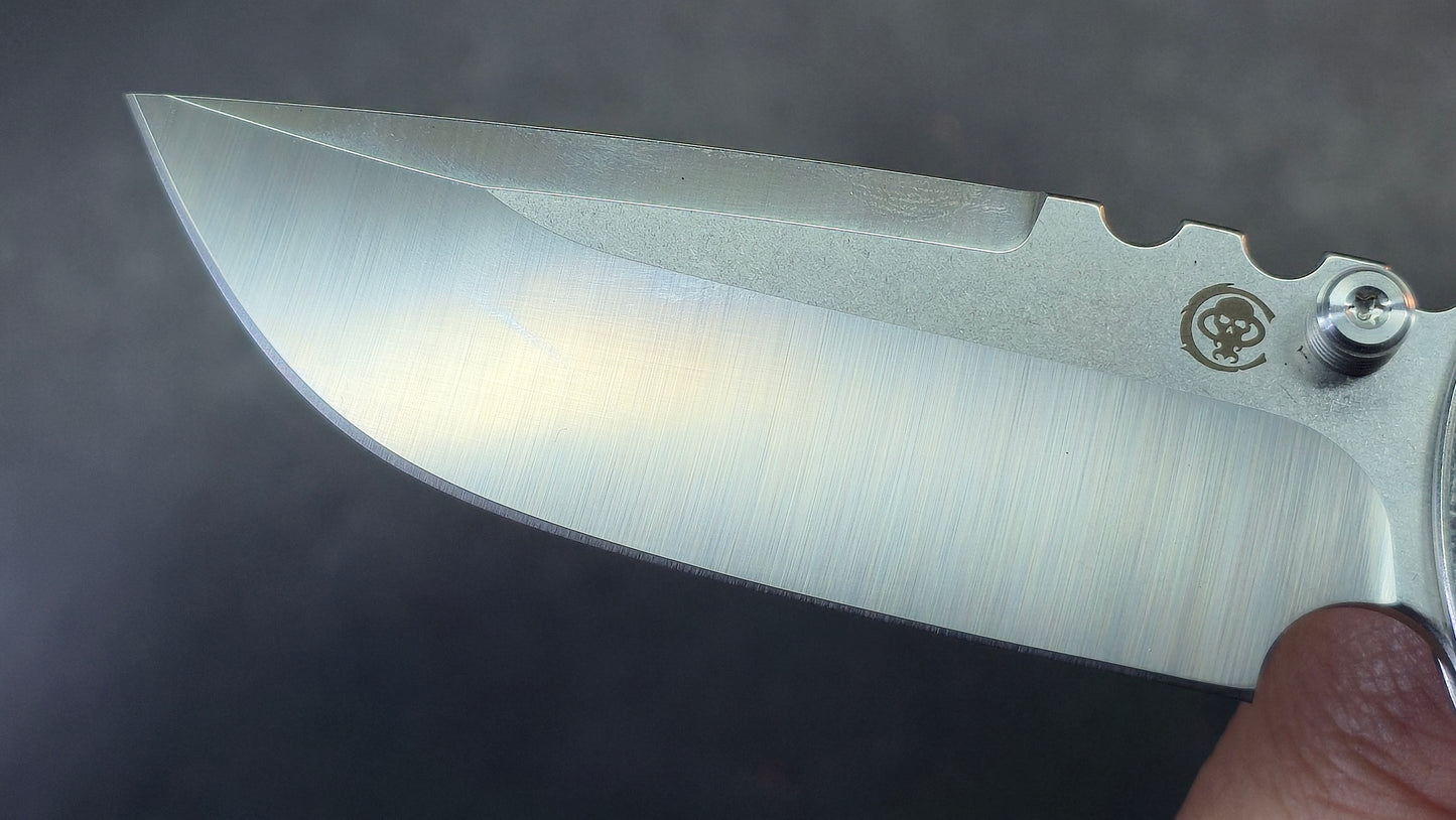 Chaves Blue Label NTAK Folding Knife Black Micarta Handle Elmax Drop Point