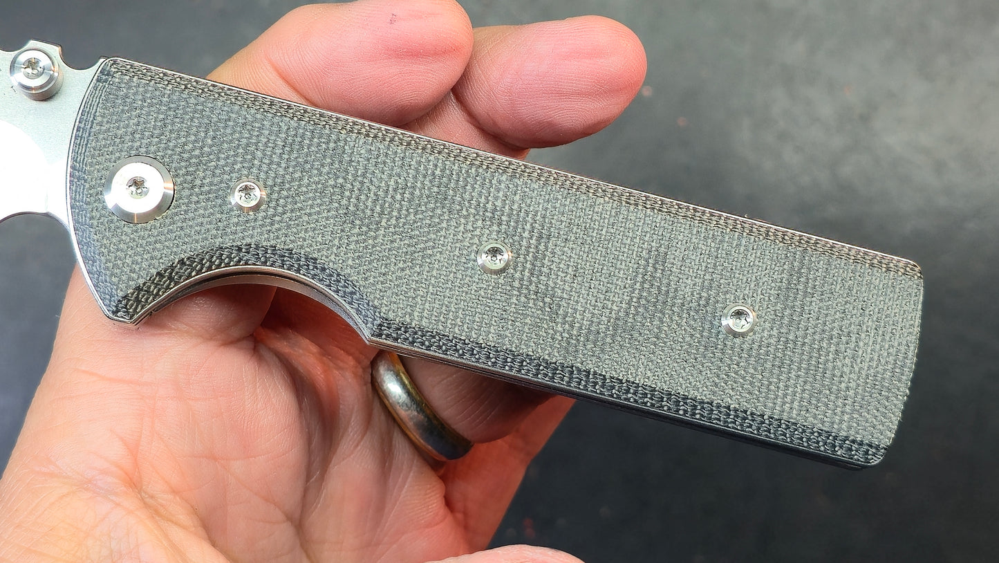 Chaves Blue Label NTAK Folding Knife Black Micarta Handle Elmax Drop Point