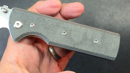 Chaves Blue Label NTAK Folding Knife Black Micarta Handle Elmax Drop Point