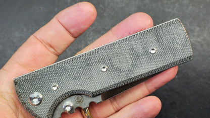 Chaves Blue Label NTAK Folding Knife Black Micarta Handle Elmax Drop Point