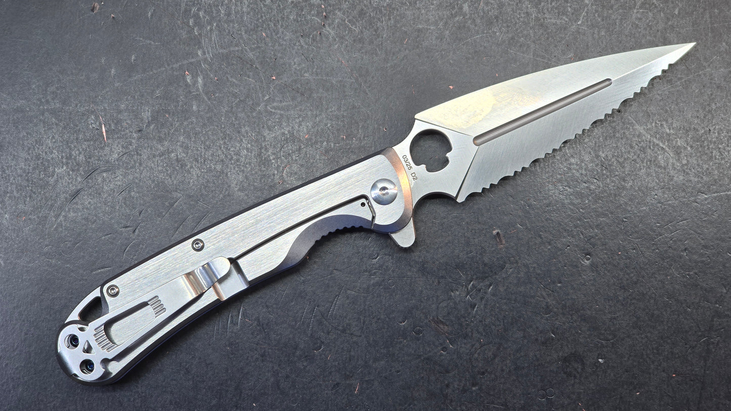 Daggerr Knives Arrow Frame Lock Brushed Stainless Steel 4" Satin