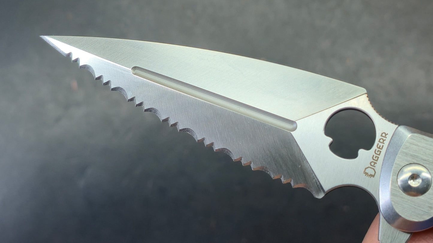 Daggerr Knives Arrow Frame Lock Brushed Stainless Steel 4" Satin