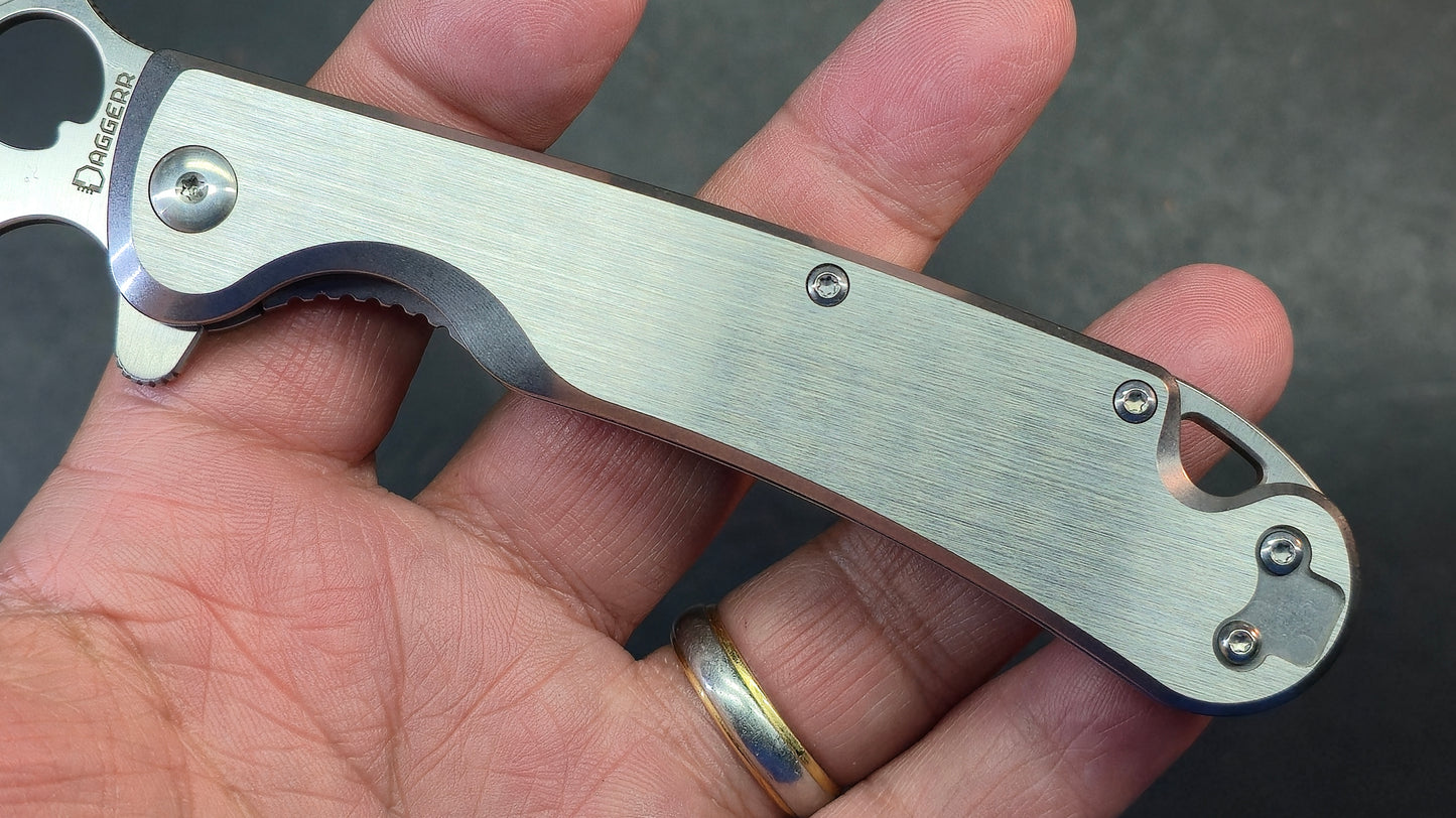 Daggerr Knives Arrow Frame Lock Brushed Stainless Steel 4" Satin