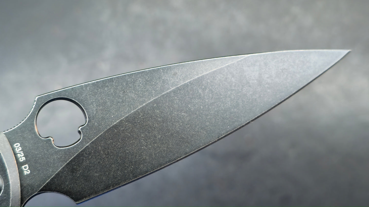 Daggerr Knives Zhalo Frame Lock Flipper Knife Black Steel 3.9" Black DLC D2