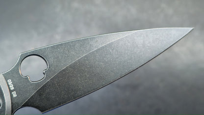 Daggerr Knives Zhalo Frame Lock Flipper Knife Black Steel 3.9" Black DLC D2