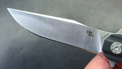 CH Knives 3505BK Linerlock Knife Black G10 D2