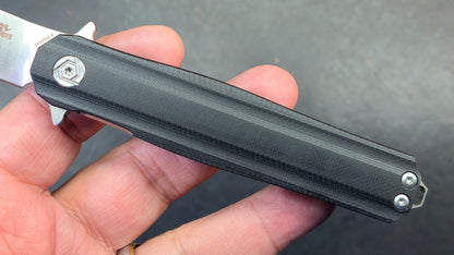 CH Knives 3505BK Linerlock Knife Black G10 D2