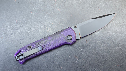 Flytanium Arcade Lite Shark Lock Purple Poly Handle AUS-10 Black DLC Blade