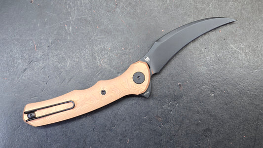 Trivisa Lacerta-CU Folding Knife Copper Foil Handle 14C28N