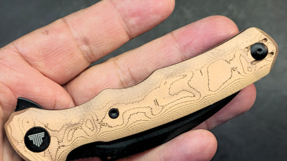Trivisa Lacerta-CU Folding Knife Copper Foil Handle 14C28N