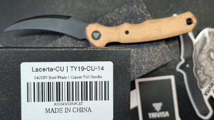 Trivisa Lacerta-CU Folding Knife Copper Foil Handle 14C28N