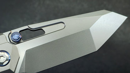 Remette RT-Cool Leopard Gray Titanium Handle M390 Blade