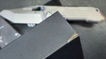 Remette RT-Cool Leopard Gray Titanium Handle M390 Blade