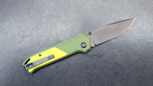 Flytanium Arcade Green / Yellow / Black Aluminum Handle S35VN