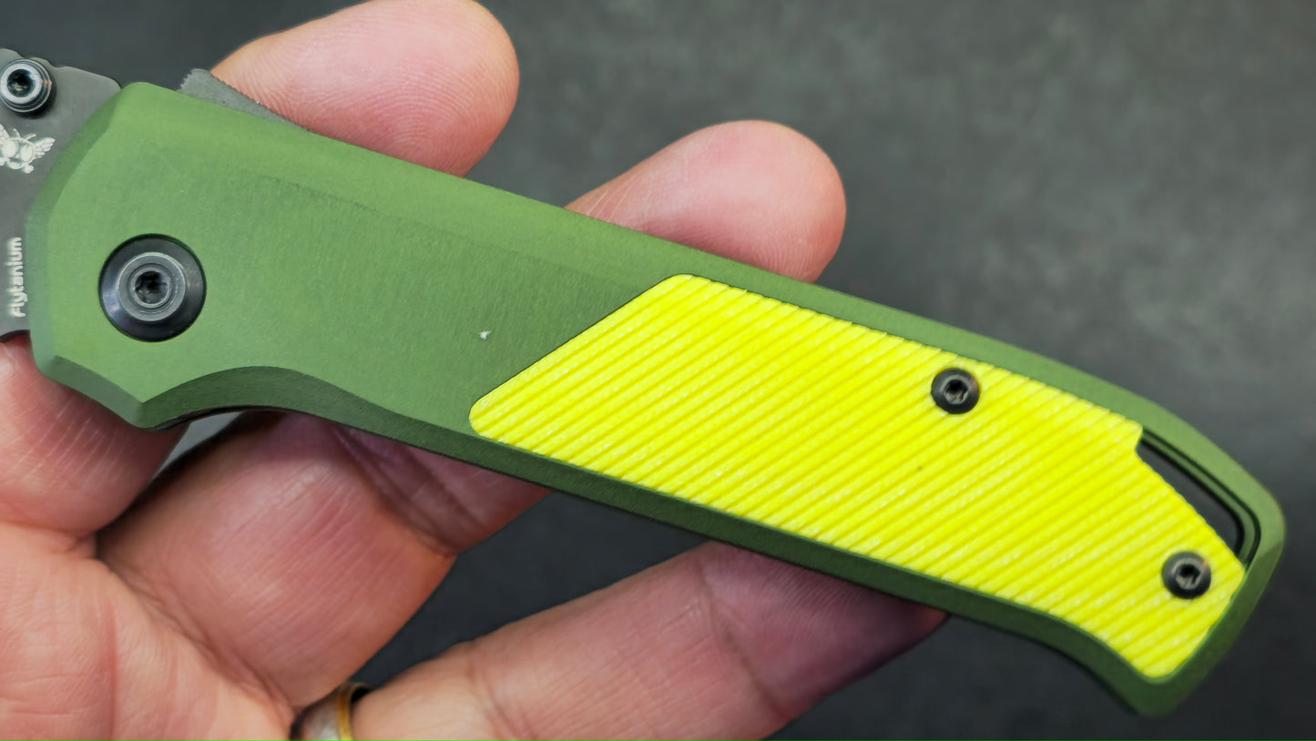 Flytanium Arcade Green / Yellow / Black Aluminum Handle S35VN