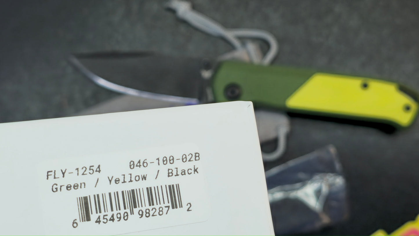 Flytanium Arcade Green / Yellow / Black Aluminum Handle S35VN