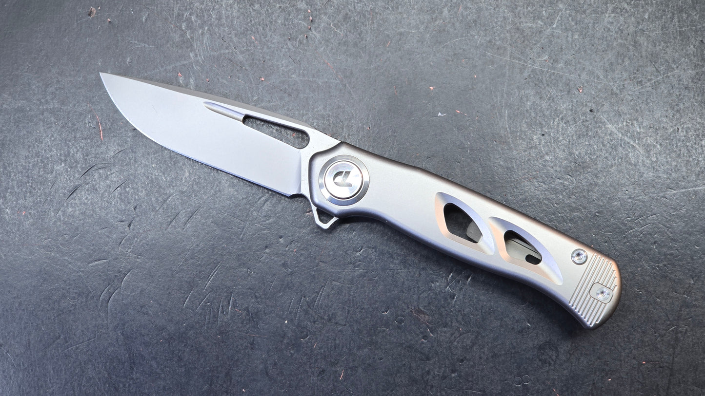 DREAMTECH D4260 Button Liner Lock Titanium Handle M390 Blade (DISCOUNT IN CART)
