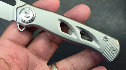 DREAMTECH D4260 Button Liner Lock Titanium Handle M390 Blade (DISCOUNT IN CART)