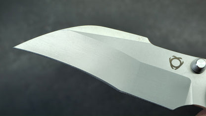 Sixleaf SL-99 Button Lock Blue Ano / TiDamascus 14C28N (SALE price in cart)