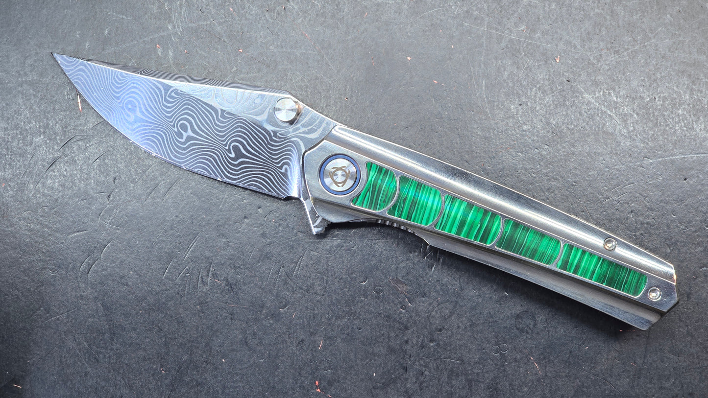 Sixleaf SL-95 Titanium Turquoise/Mother of Pearl Handle RWL34+PMC27 (SALE price in cart)