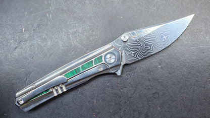 Sixleaf SL-95 Titanium Turquoise/Mother of Pearl Handle RWL34+PMC27 (SALE price in cart)