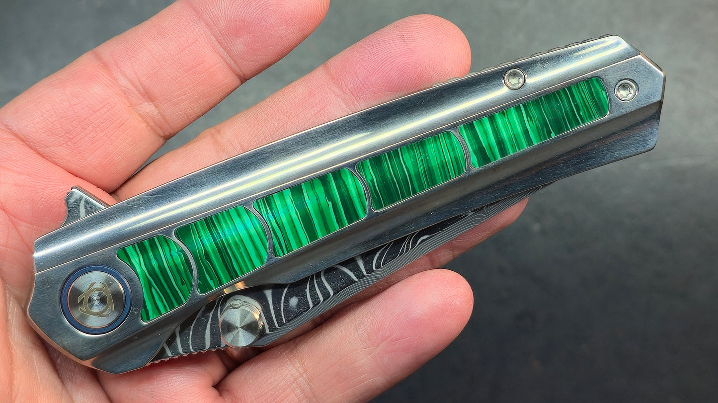 Sixleaf SL-95 Titanium Turquoise/Mother of Pearl Handle RWL34+PMC27 (SALE price in cart)