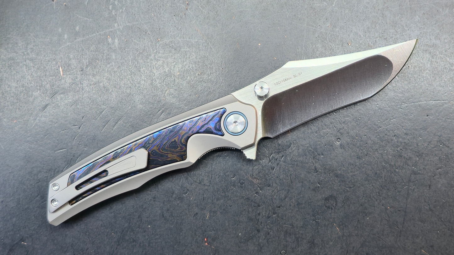 Sixleaf SL-91 Titanium + Zirconium Horse Handle 10Cr15Mov (SALE price in cart)