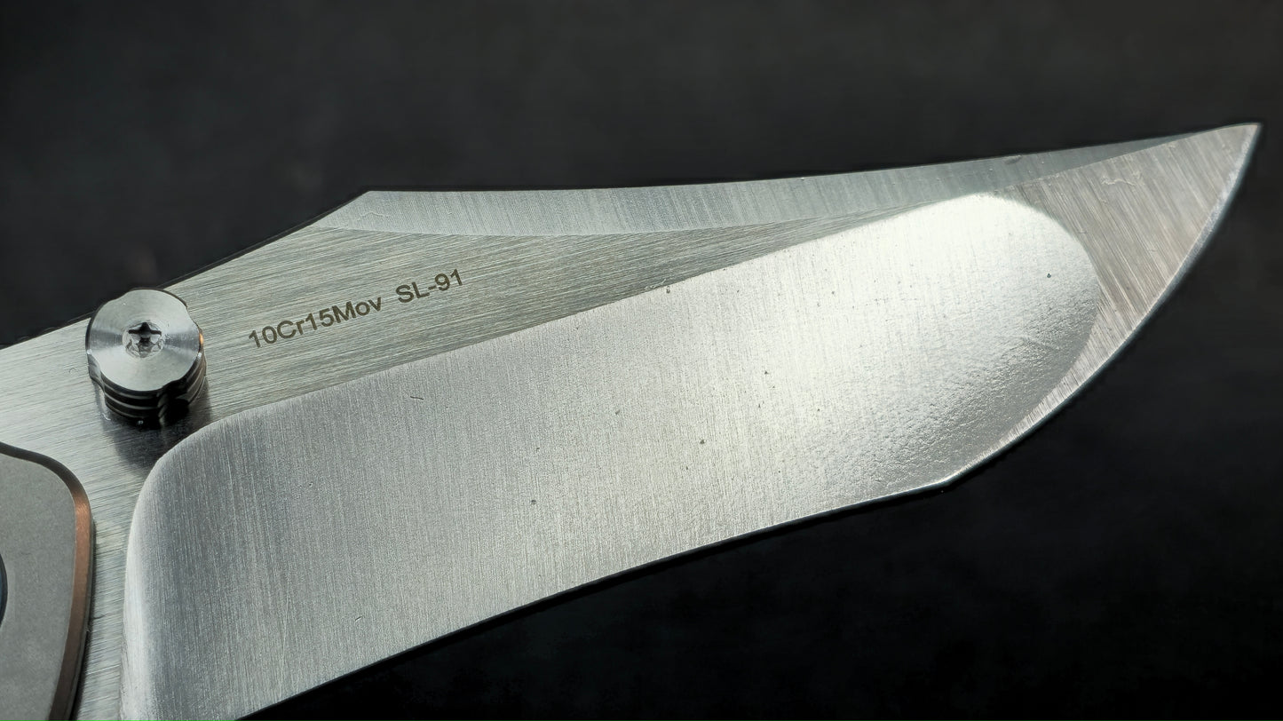 Sixleaf SL-91 Titanium + Zirconium Horse Handle 10Cr15Mov (SALE price in cart)