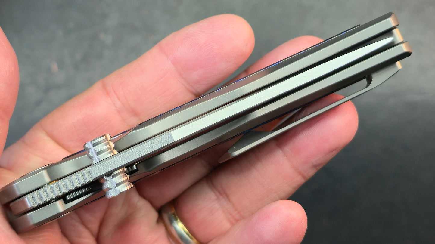 Sixleaf SL-91 Titanium + Zirconium Horse Handle 10Cr15Mov (SALE price in cart)